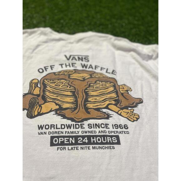 Vans Off The Waffle T Shirt Mens White Size XL - Picture 2 of 7